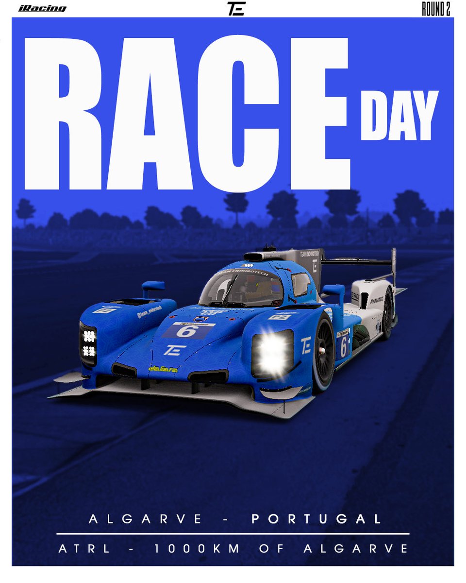RACE DAY - ATRL Round Two 🇵🇹

We head to The Algarve for round two and after a dominant performance in round one from both teams, we look to continue that momentum! 

Best of luck to the drivers for what’s going to be a tough race 💪