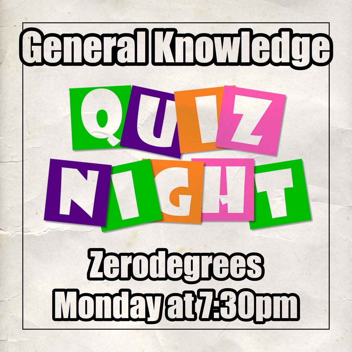 QuizzicalQuiz's tweet image. Join us on Monday at #Zerodegrees in #BS1, #Bristol for our next #QuizNight! 7:30pm start for our #GeneralKnowledge #Quiz with great prizes to be won @zerodegreesbristol