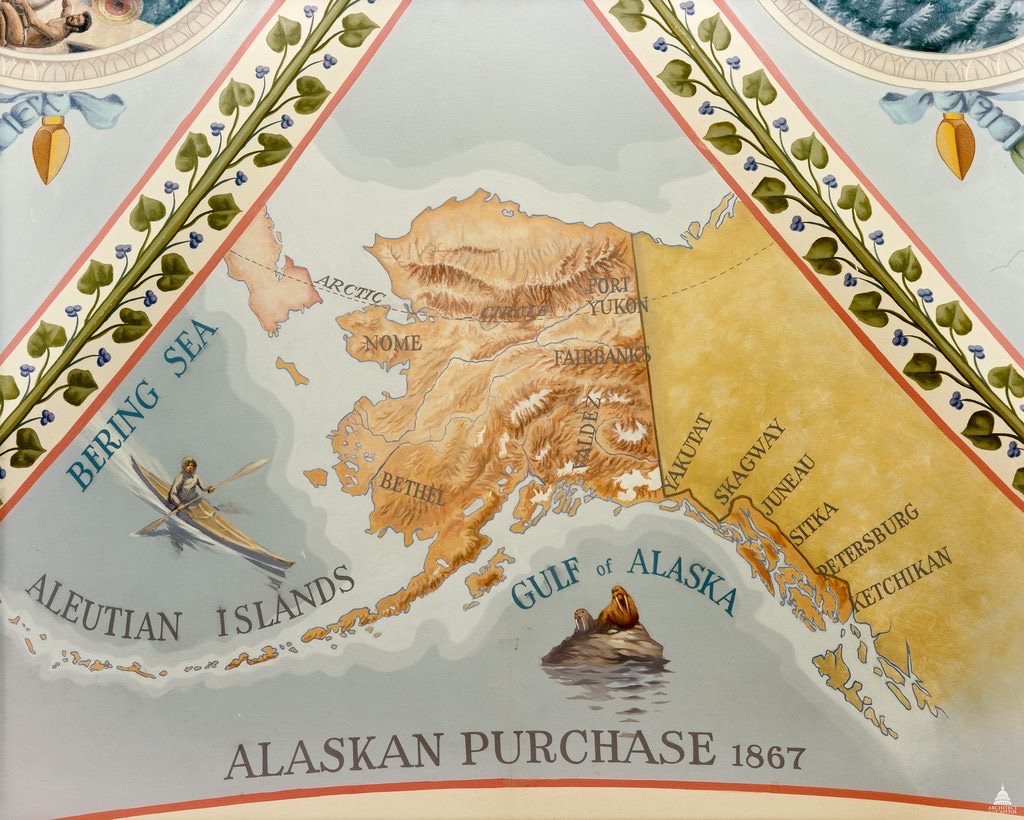 #OTD in #history, 1867, the #USA acquired #Alaska. In support, Senator Charles Sumner said: “The Republic” is “more than a local policy” but “a general principle, not to be forgotten…especially when the opportunity is presented of bringing an immense region within its influence”