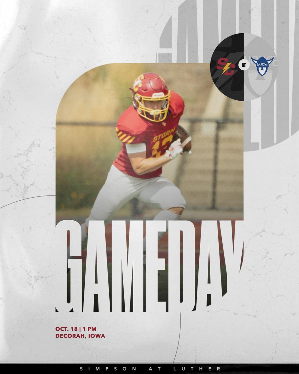 It’s go time in Decorah!

🆚 Luther
🕐 1 p.m.
📍 Decorah, Iowa
📊/🖥️ linktr.ee/simpsonfootball

#rollriversFB #d3fb
