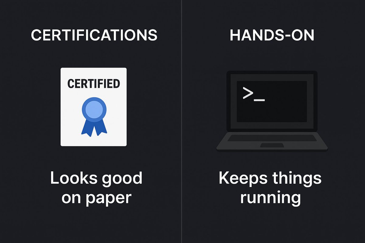 AskYoshik's tweet image. Your career is not defined by certifications.
Being a Certified AWS SAA or Certified Kubernetes Administrator will only make you look fancy on paper but what about hands-on skills?
Can you actually optimize infrastructure costs on AWS?
Can you make your Kubernetes cluster…