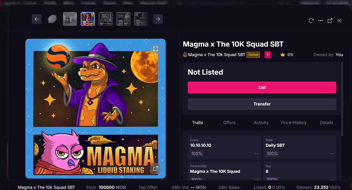 Don’t miss out on minting the Magma x The 10K Squad SBT for DAY 8!!
👉 the10ksquadhub.com