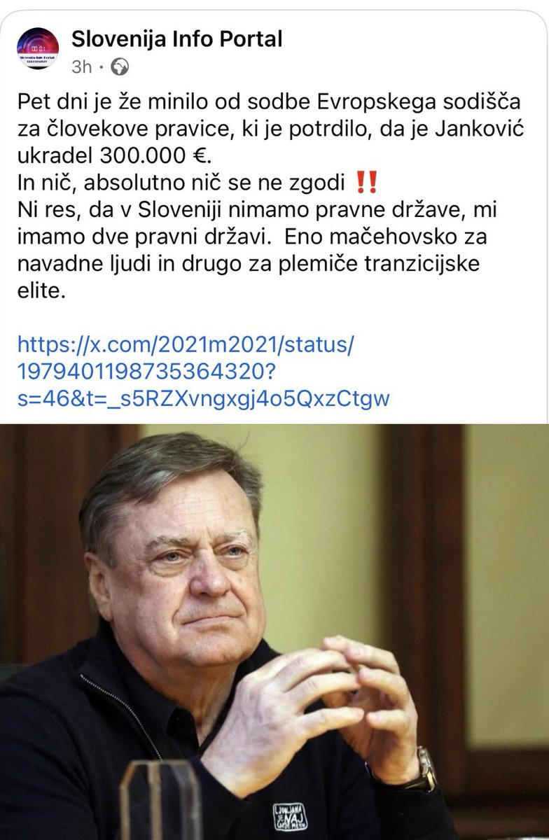 Ne, mi nimamo več pravne države.