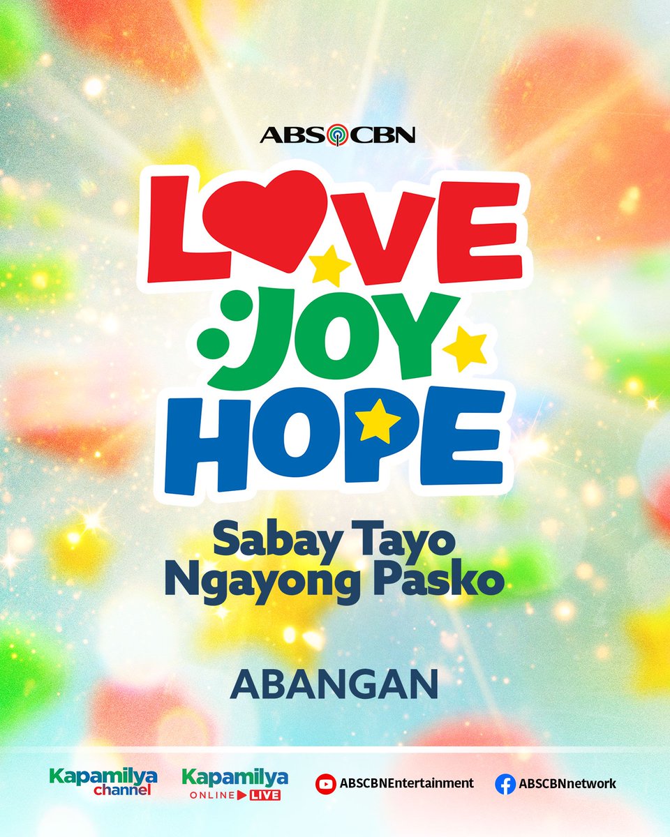Mga Kapamilya, ready to feel the love, joy, and hope ngayong Pasko? ❤️😊⭐️

Abangan ang #ABSCBNChristmasID2025 #LoveJoyHope