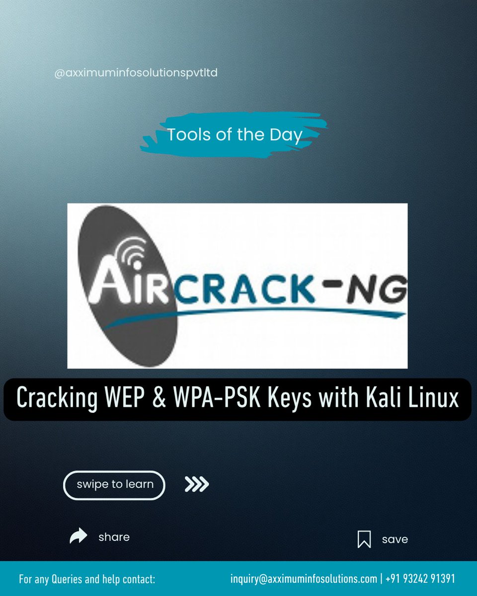 Anastasis_King's tweet image. 📡 Aircrack-ng — Wireless Security Suite 🐧

Aircrack-ng is a toolkit for auditing Wi-Fi: capture packets, analyze traffic, and validate WPA/WPA2-PSK resilience using wordlists and crack modes — use only in labs or with explicit permission.

#Aircrackng #WiFiSecurity #Wireless