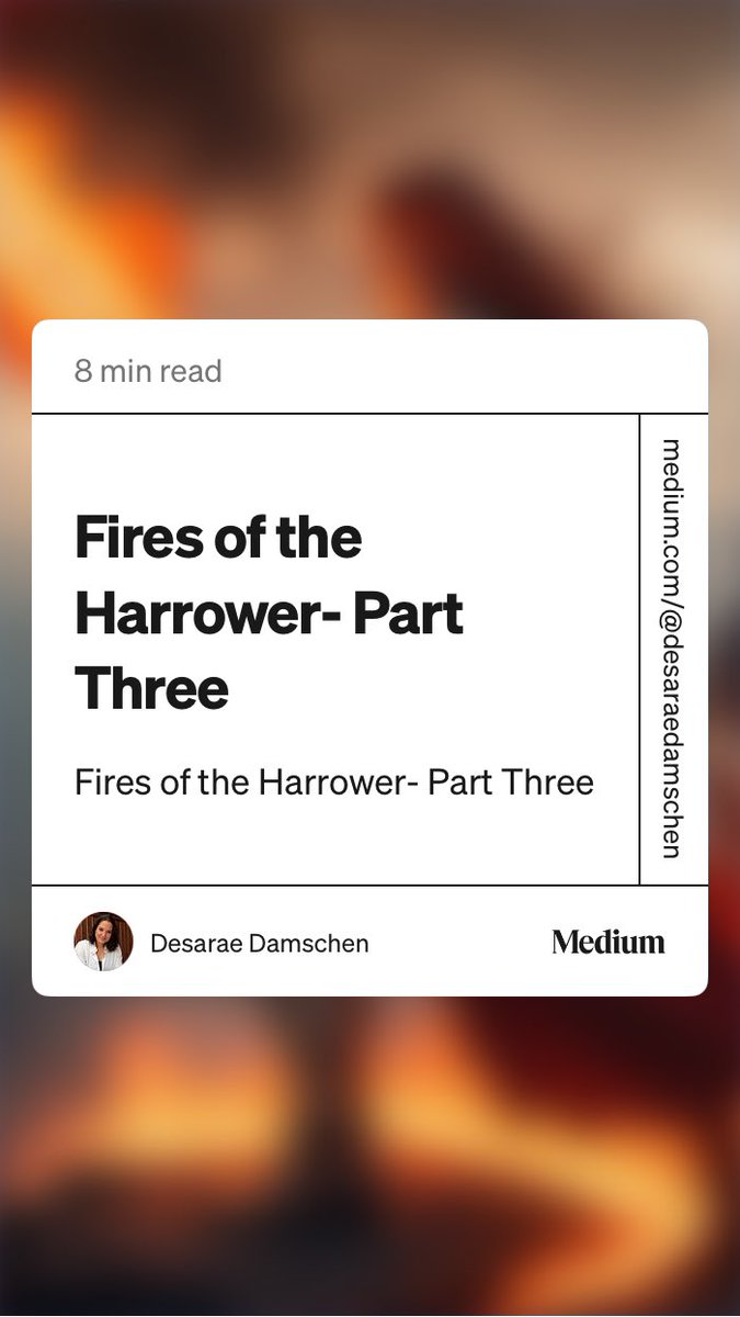 “Fires of the Harrower- Part Three” by Desarae Damschen and m absolutely loving this fierce fantasy series on ⁦<a href="/Medium/">Medium</a>⁩  medium.com/@desaraedamsch…