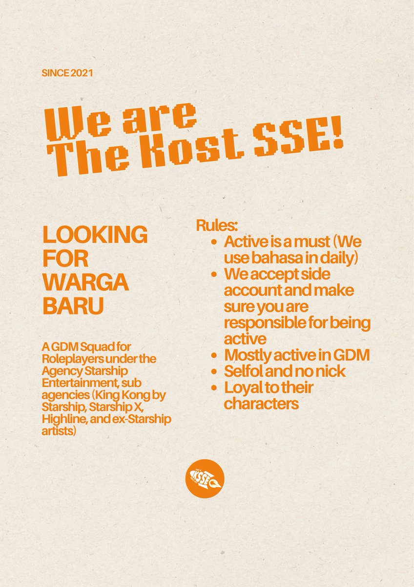 TheKostSSE's tweet image. 🚀 Let’s shine together!
Hello, we are 𝗧𝗵𝗲 𝗞𝗼𝘀𝘁 𝗦𝗦𝗘. a GDM squad that’s currently searching for our missing members. If you’re not on the taken list, this might be your sign to join us. Lets’s come and join the chaos (in the best way)!