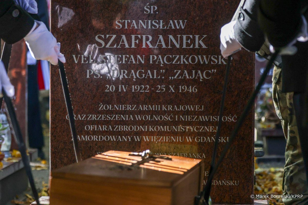 Dziś miałem zaszczyt uczestniczyć w uroczystości pogrzebowej śp. Stanisława Szafranka vel Stefana Pączkowskiego, która odbyła się na Cmentarzu Garnizonowym w Gdańsku.
Podczas ceremonii odczytałem list od Prezydenta Rzeczypospolitej Polskiej, stanowiący wyraz uznania dla zasług