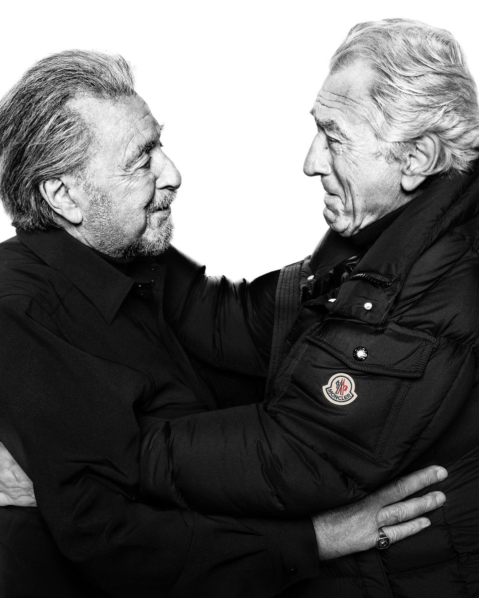 Moncler's tweet image. Warmth is - and will always be - about being together. ​

Legendary best friends Al Pacino and Robert De Niro are Warmer Together. ​

Discover iconic warmth at moncler.com​

#WarmerTogether #Moncler