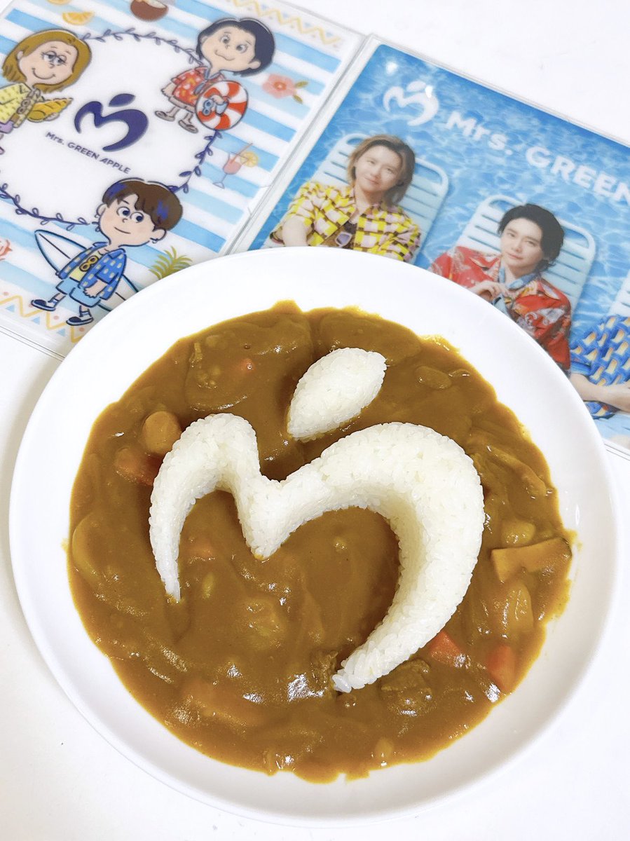 ミセスグリーンアップル × ハウス ライス抜き型 当選したライス抜き型で ミセスカレー🍛🥄✨ #ミセスハウス