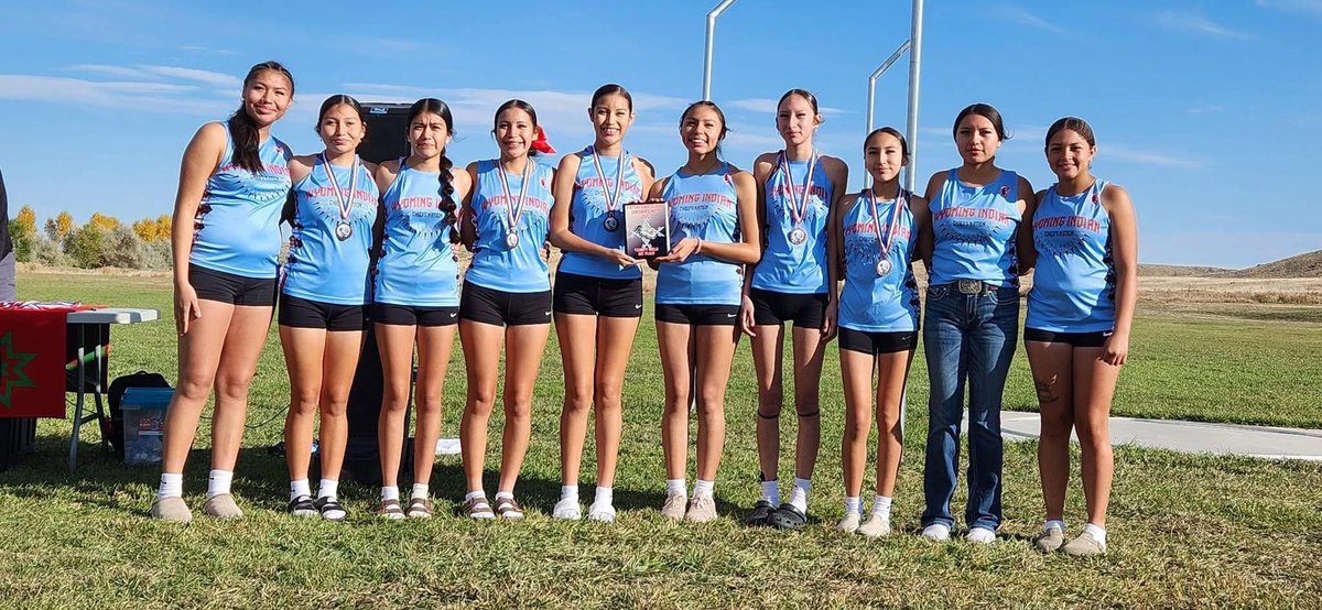 ndnsports's tweet photo. Congratulations to the Wyoming Indian High School Lady Chiefs cross country team who were the champions of 5 Rivers Conference/2A West Regional XC meet yesterday.
#NativePreps #WIHS #WindRiverReservation https://t.co/QkJ2ZLXn3K