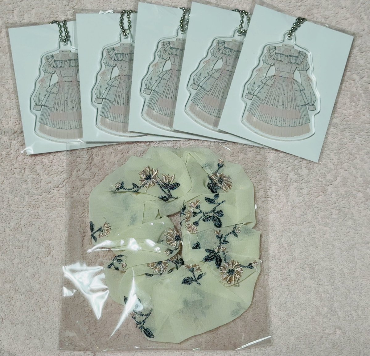 衣装展でゲットしたグッズとガチャ🤭 欲しかった衣装キーホルダーに