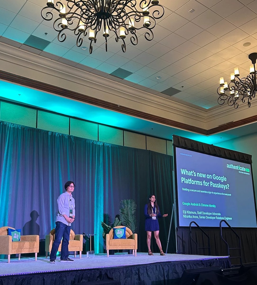 theDroidLady's tweet image. What en event @FIDOAlliance Authenticate was! 🔐
Loved presenting the exciting work we are doing on passkeys & Identity, the fun tasks and ofcourse meeting my team there!
#AndroidDev #Android #Google #passkeys