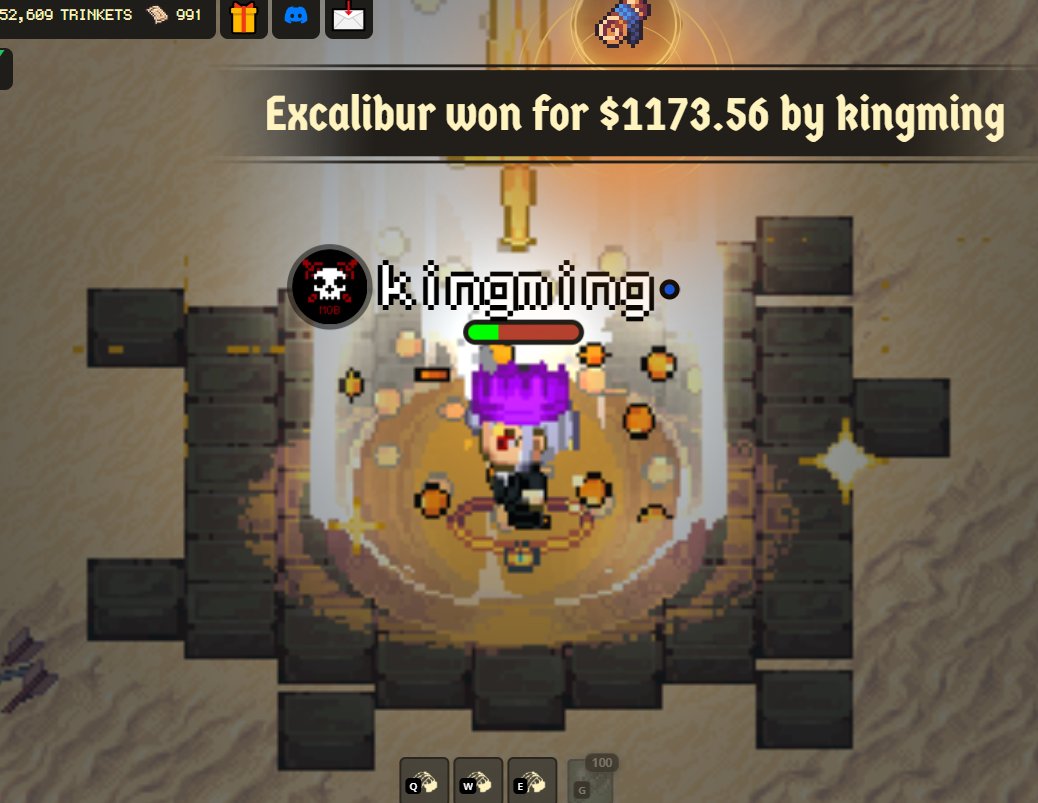 Our co-founder <a href="/Ming2916/">KingMing | MOB</a> just hit a huge $1173.56 Excalibur from a 0.001E/$4 stake! 🔥

Paldo MOB <a href="/playdegenarena/">Duel Arena</a> ⚔️