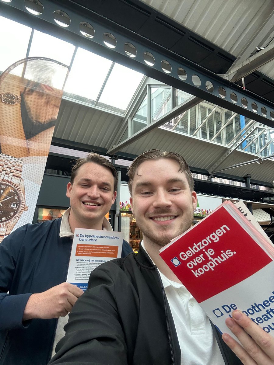 Vandaag onder meer in geflyerd in Spaland. Veel zorgen gehoord in Schiedam-Noord over plannen van veel andere partijen om de hypotheekrenteaftrek af te schaffen en allerlei belastingen te verhogen. De <a href="/VVD/">VVD</a> zorgt voor rust in de portemonnee: lagere lasten en een zuinige overheid.