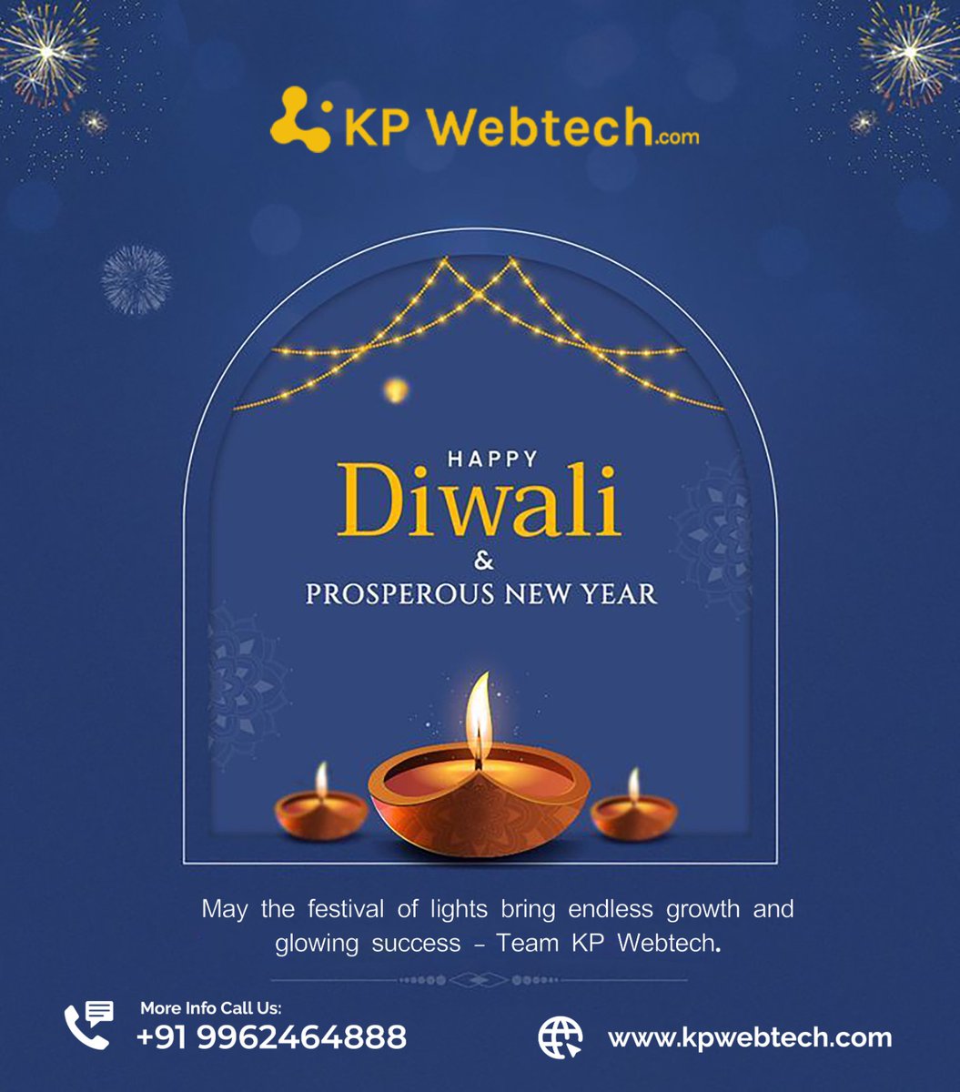 KpWebtech's tweet image. May this festival of lights inspire new beginnings, greater success, and boundless innovation.

Team KP Webtech wishes everyone a prosperous year ahead!

𝐊𝐏 𝐖𝐞𝐛𝐭𝐞𝐜𝐡 wish you a Bright Diwali! 🪔💥🎆

#kpwebtech #happydiwali #diwali2025 #festivaloflights #diwalicelebration