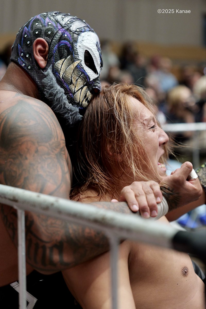 噛むウルフと噛まれるHAYATAさんをどうぞ

2025.10.16 後楽園ホール
#noah_ghc 
#AlphaWolf #HAYATA 
《無断使用・無断転載・引用RP禁止 Unauthorized use and reproduction prohibited.》