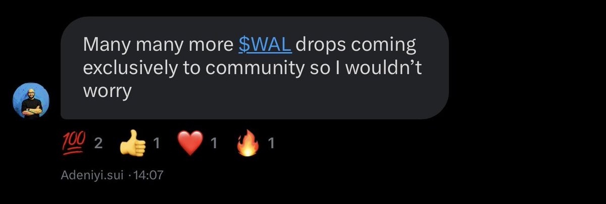 ZibahTheCreator's tweet photo. In case you’re fading @WalrusProtocol, this is your signal to wake up. 

@EmanAbio just said it himself, More $WAL drops are coming to the community.

TLDR: Be a Walrus Community Member. https://t.co/bjtCjFhkfx