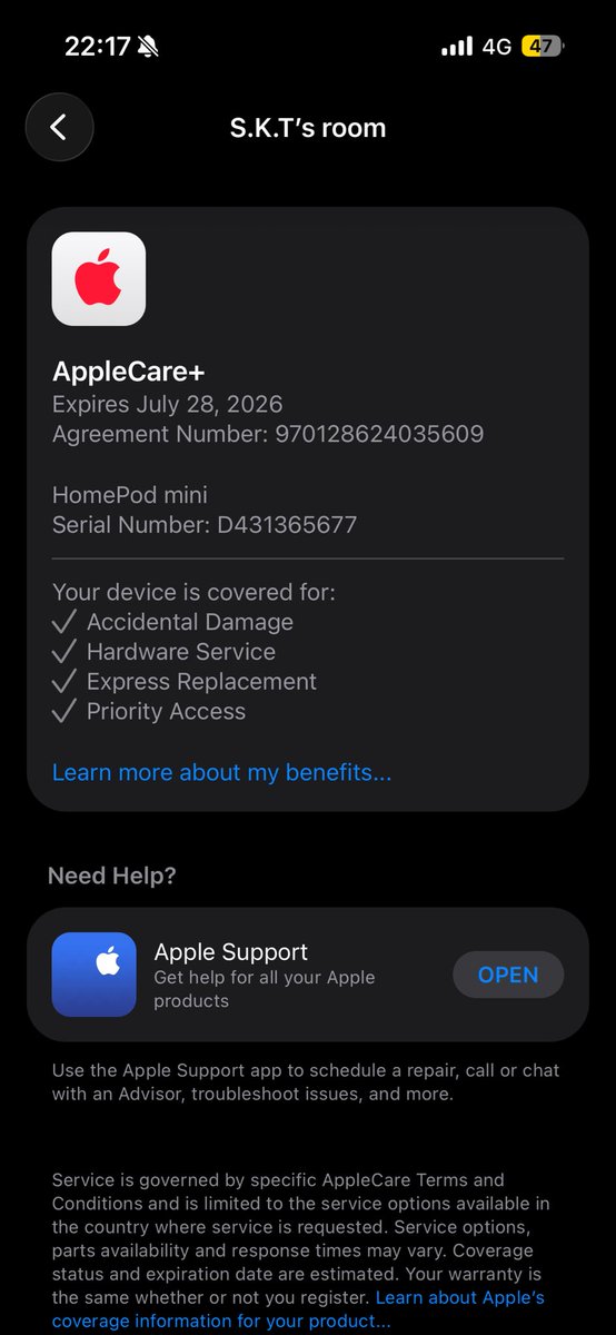 HomePod miniにAppleCare+はいらないしつけるべきではなかったなと今になってめちゃくちゃ後悔してる…
