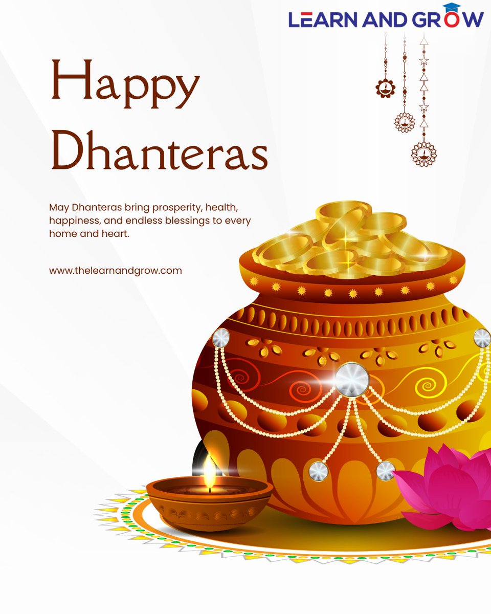 LearnandGrow_IN's tweet photo. Wishing you all a very prosperous Dhanteras https://t.co/g0AwDzXjGY