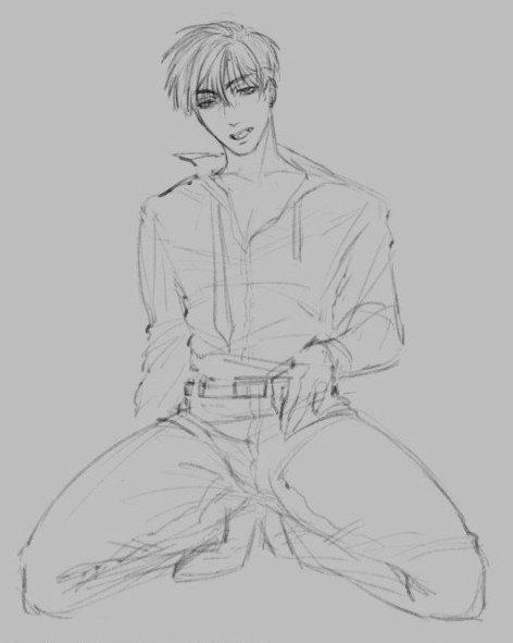 old Ivan office au sketch ( I like it better than rendered version✌)