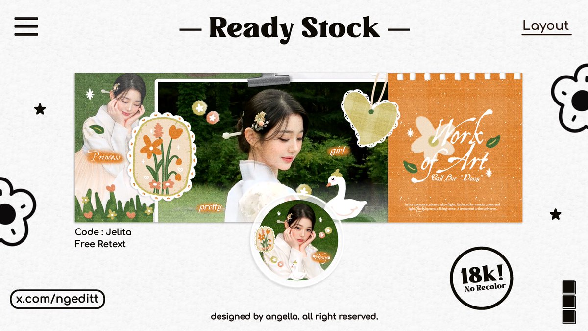 ngeditt's tweet image. ⠀⠀⠀
⠀⠀⌗ ꒰ᐢ. .ᐢ꒱₊ ⠀ ⠀ 

Help RT! Terima kasih^^

Layout ready stock
(Detail ada di pict)

Silakan ketuk dmku untuk
menjemputnya .ᐟ

wony wonyoung wonyo hanbok
 ꩜ .ᐟ #zonauang #zonaba
⠀⠀⠀