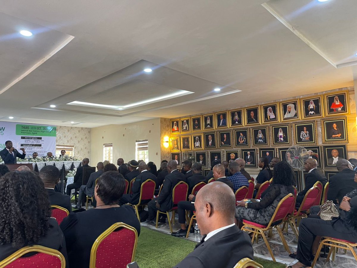 OmoyemiAkangbe's tweet image. &quot;From Honour to Hustle?&quot; Reclaiming the Noble identity of the Legal Profession.&quot; 

A timely theme. A necessary reflection.

We live in a season where ambition often drowns conscience, where quiet compromises have replaced bold convictions. Yet, the lawyer must remain the keeper…