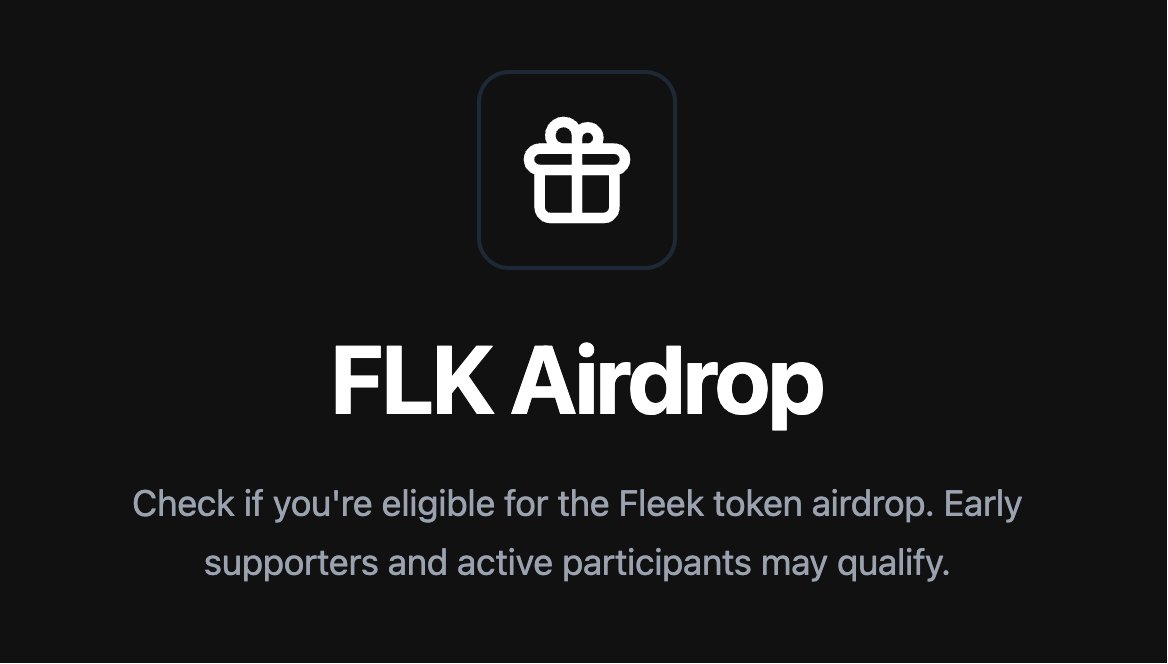 Fleek空投查询🪂

查询链接flk.fleek.xyz/airdrop

<a href="/fleek/">Fleek ⚡</a>