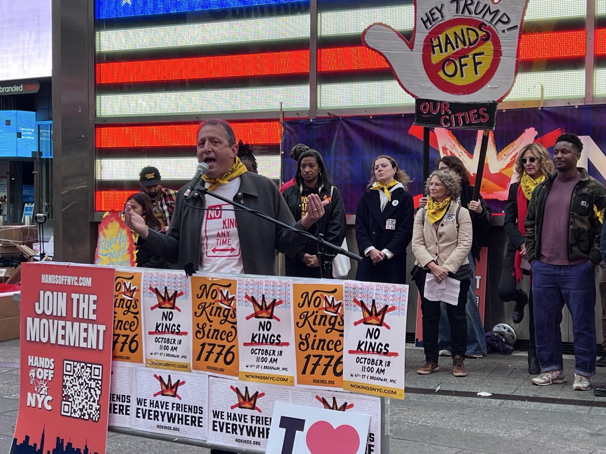 NYSNA (@nynurses) on Twitter photo Kicking off #NoKingsOct18 in #NYC with  <a href="/thenyic/">New York Immigration Coalition (NYIC)</a> <a href="/NYCComptroller/">Office of New York City Comptroller Brad Lander</a> <a href="/CWADistrict1/">CWA District 1</a> <a href="/WorkingFamilies/">Working Families Party 🐺</a> <a href="/OsseChi/">Chi Ossé</a> <a href="/NYCLU/">NYCLU (Find us on Bluesky)</a> and other allies. When we fight, we win! 
#FundCareNotBillionaires Kicking off #NoKingsOct18 in #NYC with  <a href="/thenyic/">New York Immigration Coalition (NYIC)</a> <a href="/NYCComptroller/">Office of New York City Comptroller Brad Lander</a> <a href="/CWADistrict1/">CWA District 1</a> <a href="/WorkingFamilies/">Working Families Party 🐺</a> <a href="/OsseChi/">Chi Ossé</a> <a href="/NYCLU/">NYCLU (Find us on Bluesky)</a> and other allies. When we fight, we win! 
#FundCareNotBillionaires