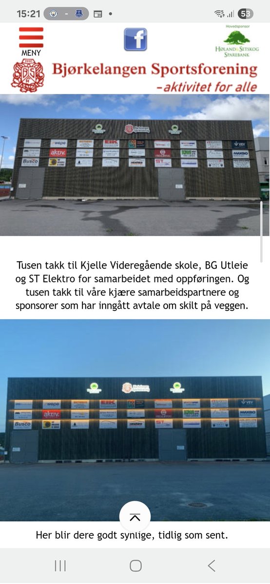 Hvordan vise frem sponsorer? Viktig inntektsgrunnlag for idrettslag. 

Skedsmo FK bør ta et kræsjkurs hos Bjørkelangen IF i hvordan man henger opp skilt.