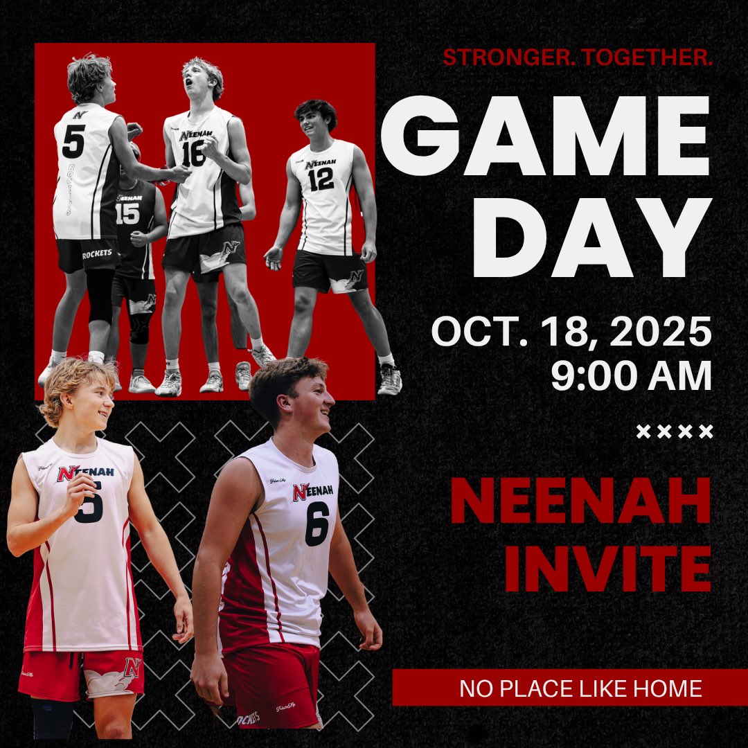 ❗️❕GAME DAY❕❗️

Rockets hosting the Neenah Invite today! First match starts at 9:00 am

No Place Like Home!

Stronger. Together. 🚀🏐