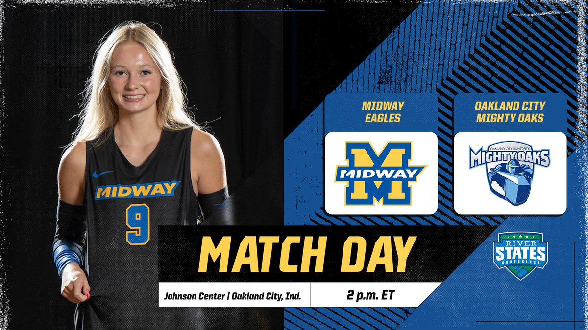 GoMidwayEagles's tweet photo. π¨ MATCH DAY π¨
#MidwayWVB π Oakland City
π: Johnson Center (Oakland City, Ind.)
β°: 2 p.m. ET
π: https://t.co/eEltyRIBCc
πΊ: https://t.co/CMU9WotzSu https://t.co/1wOoAUsw7B