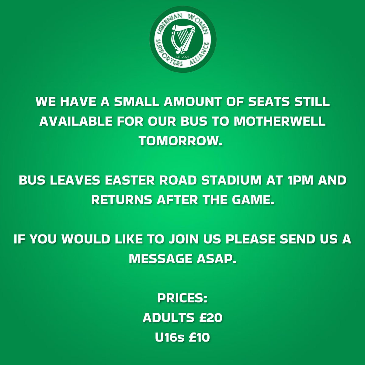 Hibernian Women Supporters Alliance tweet media