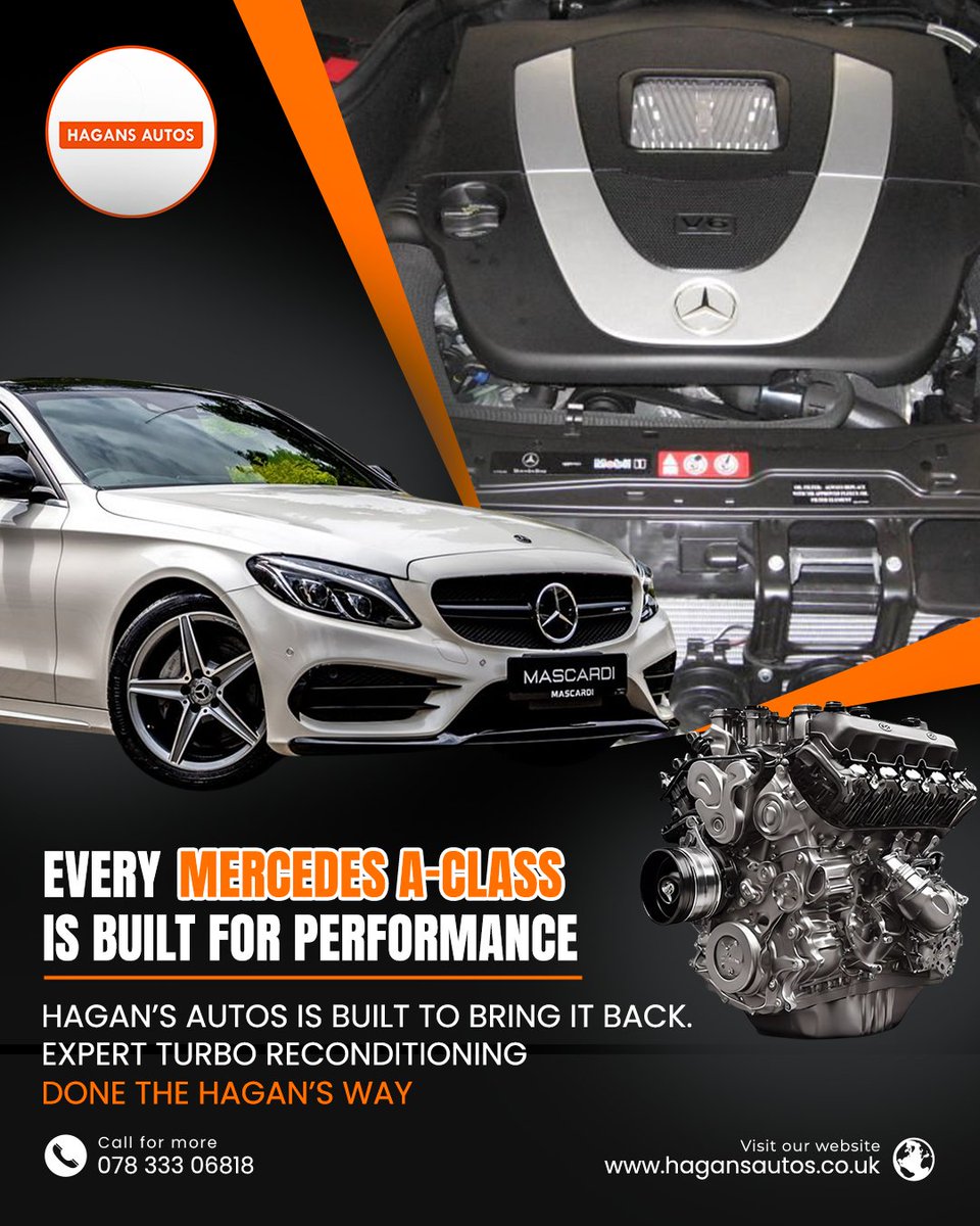HagansAuto's tweet photo. Your Mercedes deserves peak performance with expert turbo reconditioning and precision repair from Hagan’s Autos.
#MercedesTurbo #MercedesRepair #TurboRebuild #TurboRepair #PerformanceGarage #TurboReconditioning #MercedesService #CarPerformance #TurboSpecialist #EngineBoost https://t.co/iOFot0qPS7