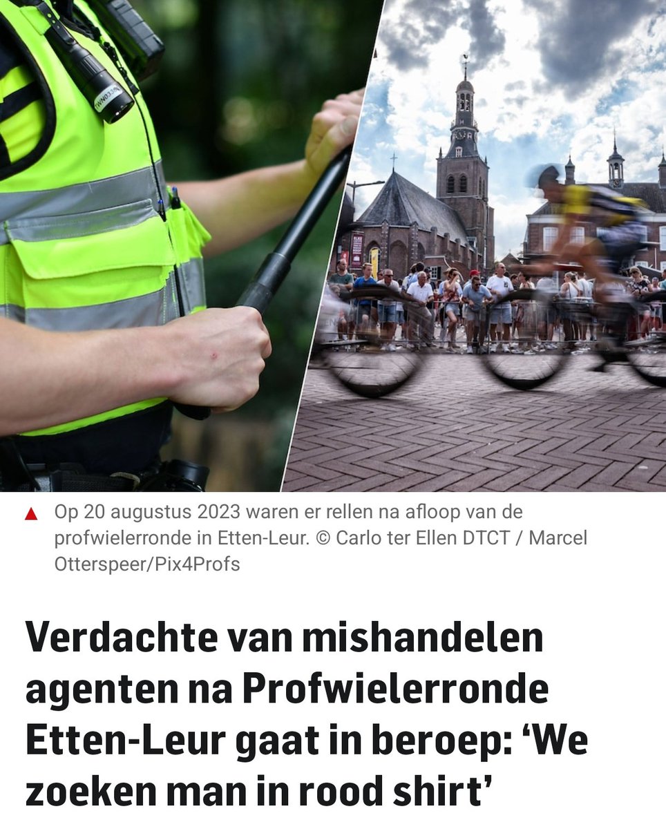 Nog langer onzekerheid over de afloop van deze al lang lopende zaak: Verdachte van mishandelen agenten na Profwielerronde Etten-Leur gaat in beroep. Onze leden klagen met regelmaat over langslepende afwikkeling van geweldszaken waarbij zij letsel oplopen.

bndestem.nl/etten-leur/ver…