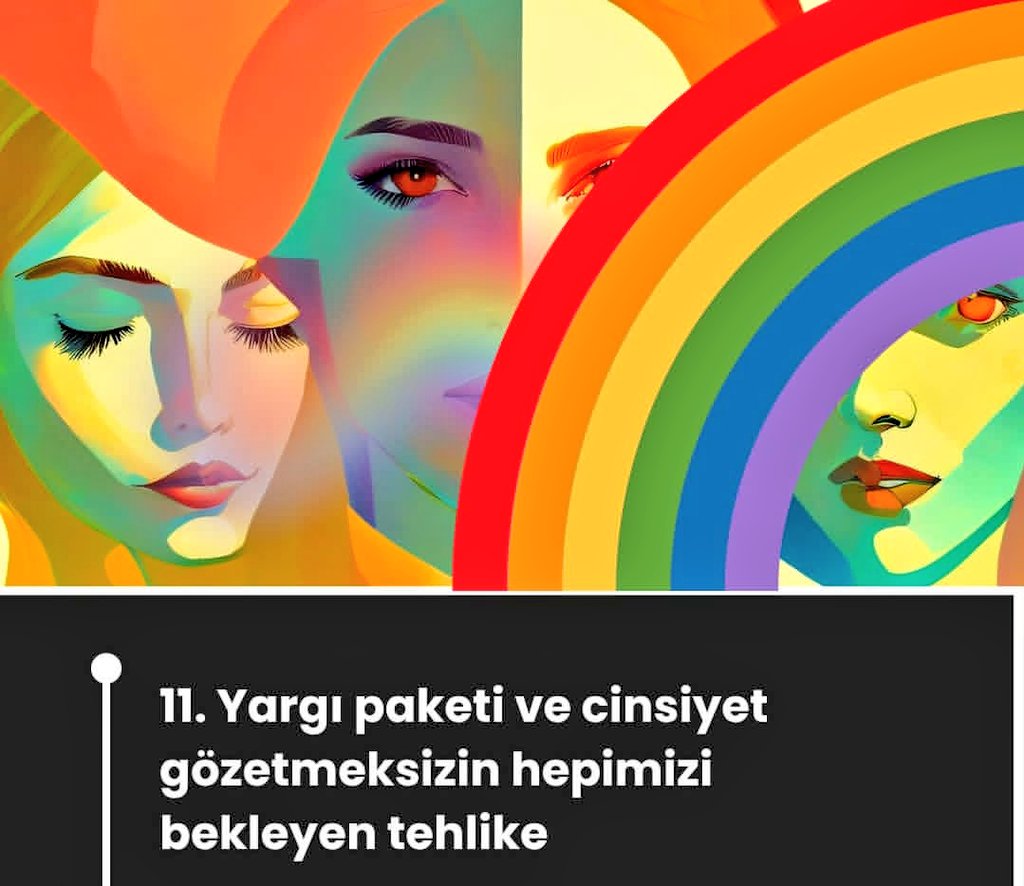 🔴 11. Yargı paketi ve cinsiyet gözetmeksizin hepimizi bekleyen tehlike

"İktidar 11’inci yargı paketiyle Lgbti+ların varoluşuna direk saldırıyor. Aslında “genel ahlaka aykırı” ibaresiyle; kendi emelleri doğrultusunda cinsiyet ayırmaksızın, kadın-erkek hepimize ayar çekiyor."

✒️