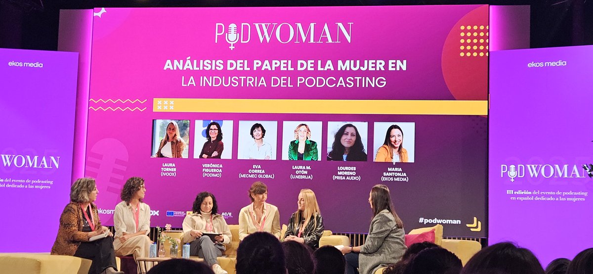 paulapauloska's tweet photo. Sigue #podwoman con un análisis del papel de la mujer en la industria del podcasting. Escuchando las reflexiones de mujeres admiradas @lmcazalla @PRISA Audio, Laura Torner @ivoox Eva Correa de Mecmec gobal, Laura M Otón @Nebrija @PodimoSpain @ekosmedia https://t.co/2fMX9WAaqf
