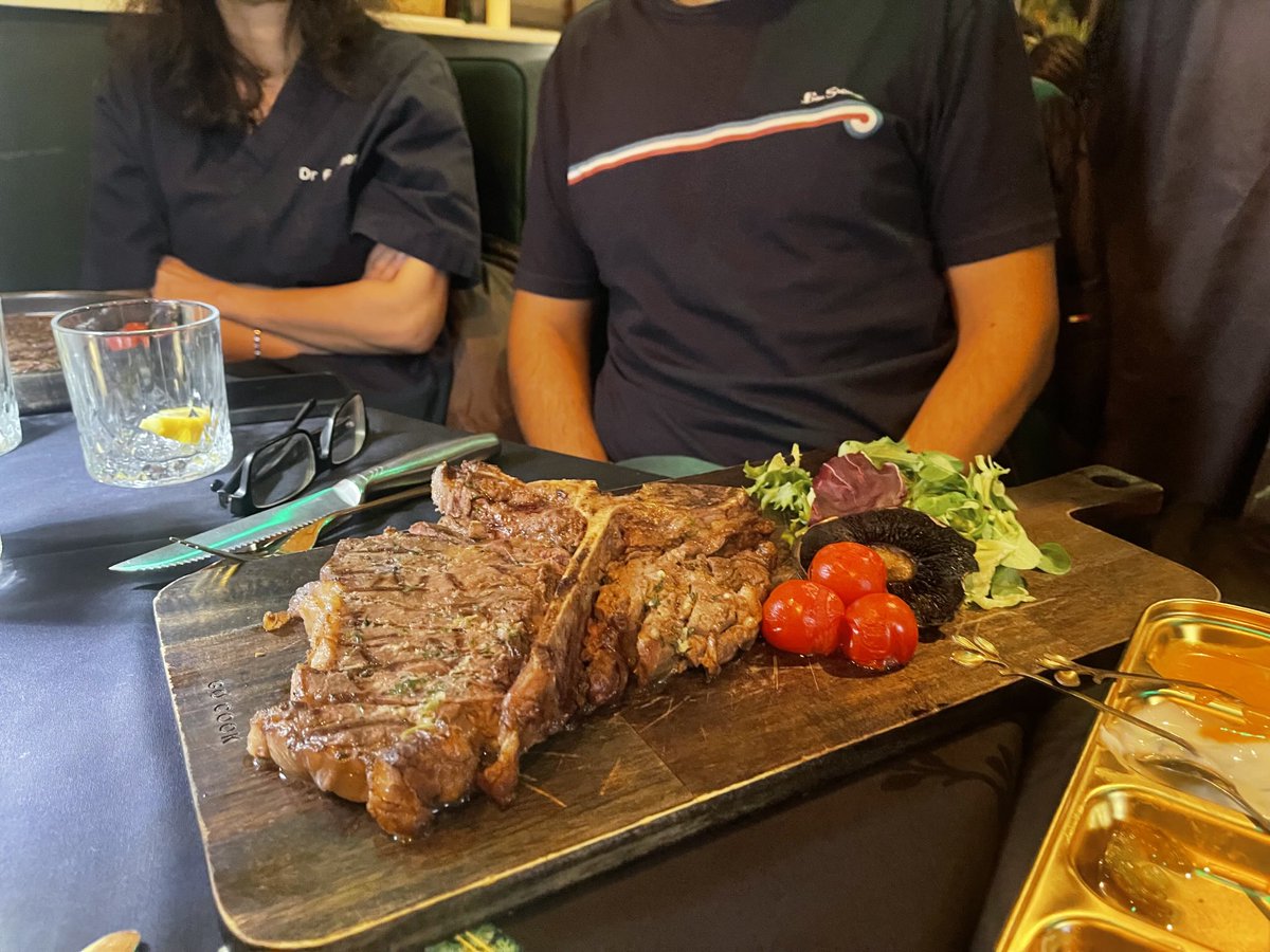 A delicious meal in #Huddersfield  last night - I think my cousin enjoyed his steak😊