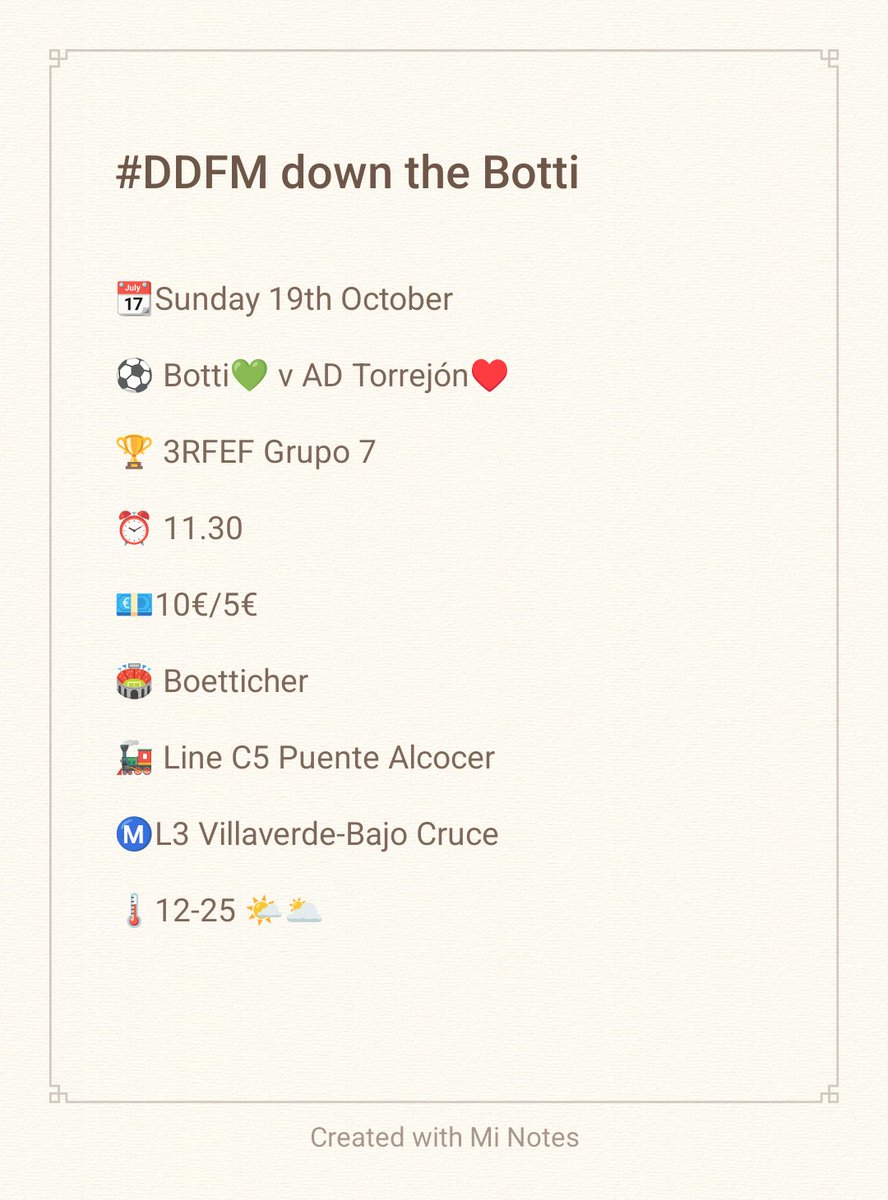 DDFM (@ddfm2_0) on Twitter photo Morning Each! We'll be in south Madrid at our regular haunt of the Boetticher to see <a href="/SADvillaverde/">SAD Villaverde San Andrés</a> v <a href="/AdTorrejoncf/">A.D. TORREJON C.F.</a> tomorrow for some 3a Federación action. Please join us before or during. Everybody's welcome! 😃⚽♥️ Morning Each! We'll be in south Madrid at our regular haunt of the Boetticher to see <a href="/SADvillaverde/">SAD Villaverde San Andrés</a> v <a href="/AdTorrejoncf/">A.D. TORREJON C.F.</a> tomorrow for some 3a Federación action. Please join us before or during. Everybody's welcome! 😃⚽♥️