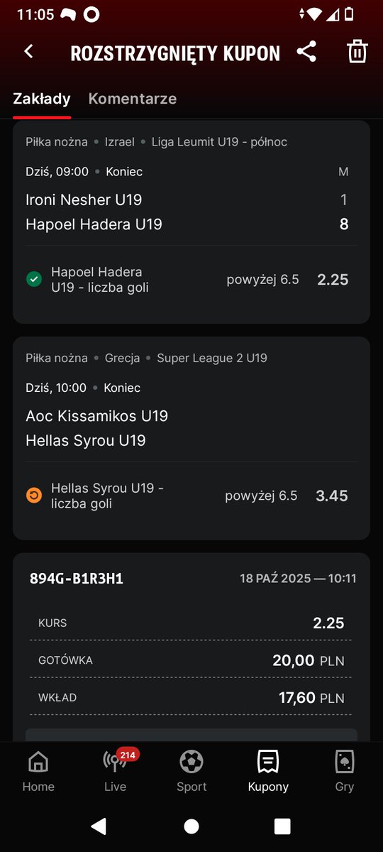 Kolejny raz bukmacher <a href="/SuperbetPL/">Superbet</a> robi sobie co chce.. Zakład postawiony na live. Po 34 minut wynik 0-7. Zrobiony cash-out prawidłowo. Mecz po pierwszej połowie został przerwany. Oczywiście bukmacher zabrał wygrane pieniądze z konta. Tylko za coo?
<a href="/na_zielono/">Na Zielono</a> <a href="/MaciejAkimow/">Maciej Akimow</a>