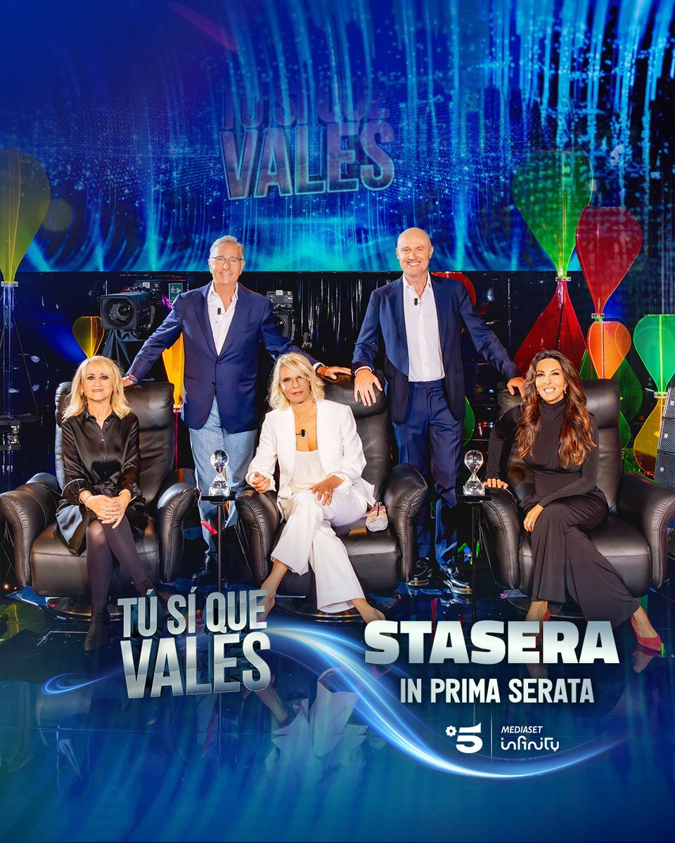 Torna l’appuntamento con le emozioni di #TuSiQueVales ✨

Talento, adrenalina e divertimento vi aspettano questa sera in prima serata su #Canale5 e su Mediaset Infinity! 😍