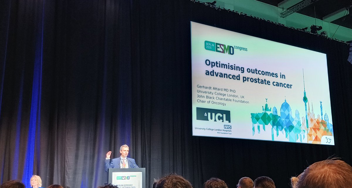 🔥Very exciting talk on the future of advanced prostate cancer treatment by Gerhardt Attard &amp; <a href="/UrsulaVogl/">Ursula Vogl</a> at #ESMO25 #ProstateCancer