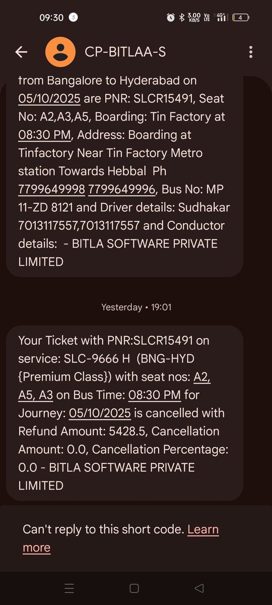ArnavD_07's tweet photo. @redBus_in this is unacceptable. We booked a Ban–Hyd bus on 5th Oct which was cancelled by the operator. Despite sharing all proofs, no refund till 18 Oct.

Your support keeps stalling 
(Ticket ID: 30416924)

Resolve this immediately, or we’ll take it up with the Consumer Forum https://t.co/DgGEYe9CQH