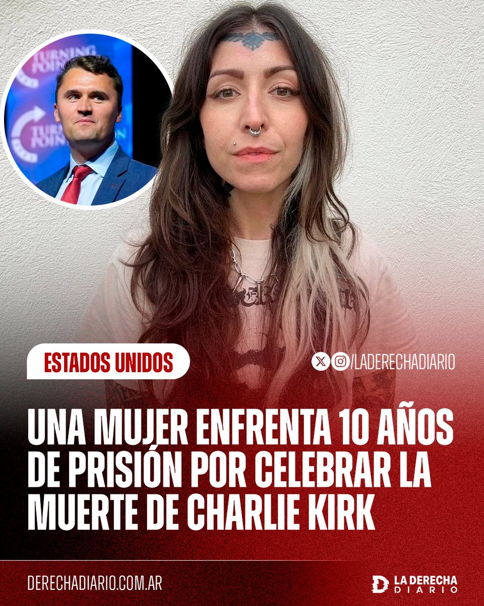 🚨🇺🇸 | EXCELENTE NOTICIA: Una enferma mental comunista enfrenta 10 años de prisión por celebrar la muerte de Charlie Kirk y amenazar de muerte a agentes del ICE: "Charlie Kirk se murió y nos encanta".
