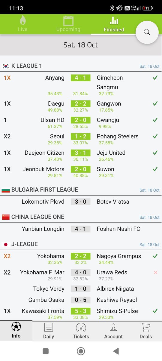 ScoreChat's tweet image. The day hasn&apos;t started yet and all games are green 💚 
Download Football AI link is in bio
#PremierLeague #soccerbet #soccer