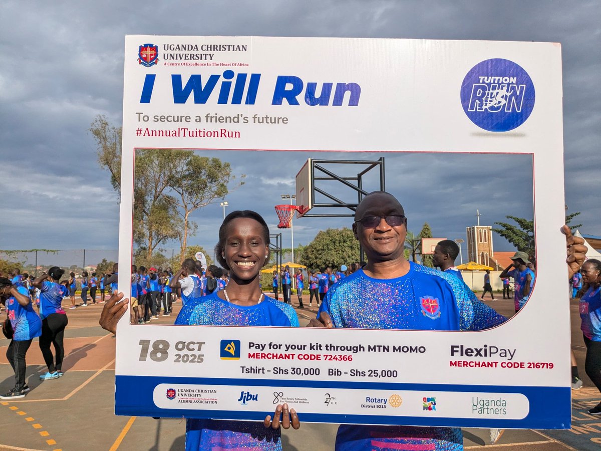 The Rotary District Governor, Geoffrey Kitakule &amp; President of the Rotaract Club of Uganda Christian University in attendance for the Tuition Run.🔥

#RotaryEyamba
#UCUTuitionRun.