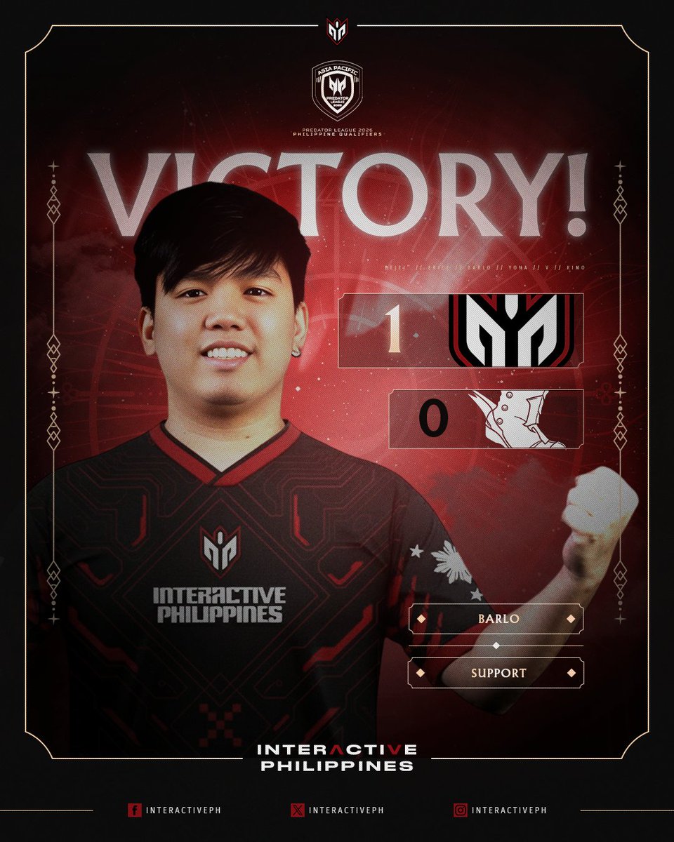 InteractivePH's tweet image. Lakad Matatag! Normalin Normalin! First Victory for you!

#IAPBeast #PredatorLeague #PhilippineQualifier