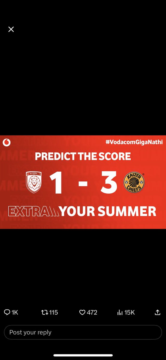 LQonongo's tweet photo. @KaizerChiefs @Vodacom @VodacomSoccer https://t.co/dVs2BE1uPm