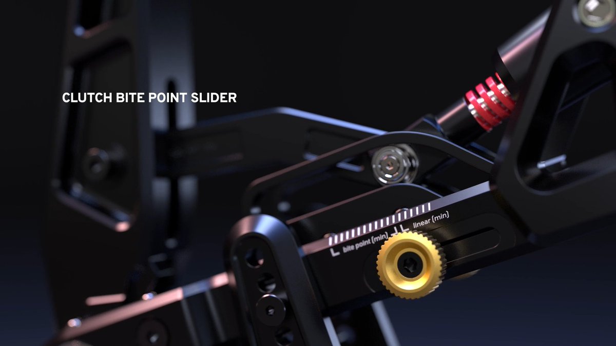 fanatec's tweet image. Podium Pedals highlights:

📏 Patented clutch bite point slider to adjust position of resistance peak
⚙️ Patented elastomer compression control system
💪 Forged aluminum brake pedal arm and mid arm
🧪 Playable at our SimRacing Expo booth!

Check them out: fntc.io/Podium-Series-…