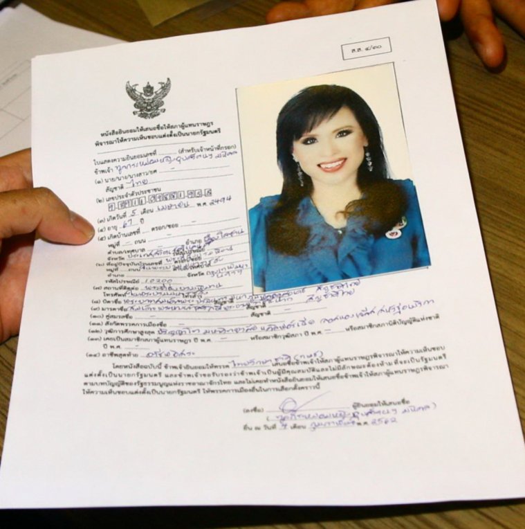 ตำรวจ : กรอกที่อยู่ เบอร์โทร ด้วยครับ
ณิชาเอ้ก :  ที่อยู่ พระที่นั่งบรมพิมาน โทร ในพระบรมมหาราชวัง